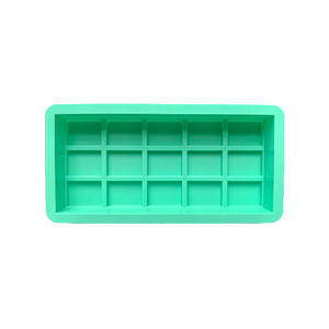 Deep <b>Silicone</b> Biscuit Candy Mold, Rectangular Block Shaped 15 Grid Separated Chocolate Mold - Product Image 6