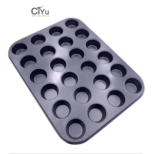 24 lỗ thép carbon không dính bánh <span class=keywords><strong>pudding</strong></span> hình trang trí mini cai sữa thực phẩm nướng món ăn & Chảo Baking & Pastry công cụ khuôn bánh - Product Image 1