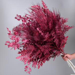 Vino rojo <span class=keywords><strong>serie</strong></span> tema flor artificial boda Hotel diseño plomo arreglo floral Rosa flor material decoración del hogar - Product Image 1