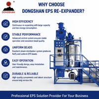 High Output Continuous EPS Pre-Expander Closed-loop Density Control Easy Operation Expandable Polystyrene Foaming Machinery