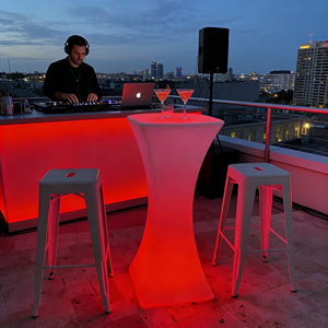 Modern LED Glowing Plastic <strong>Bar</strong> Table Color-Changing Waterproof Commercial <strong>Furniture</strong> for Mall Living Room <strong>Home</strong> Hotel Events - Product Image 5