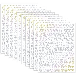 <span class=keywords><strong>Adesivi</strong></span> con Lettere Piccole da 0,5 Pollici, Numeri e Alfabeto Dorati Autoadesivi, Decorazioni Rettangolari per Fai-da-Te, Arte e Insegne - Product Image 5