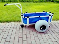 Carrito de playa de aluminio TC-2022 con ruedas de malla de 12 pulgadas, 4 soportes para cañas, carrito de pesca, carrito de herramientas, OEM para exteriores