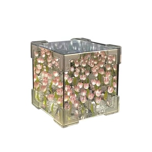 Lámparas de Mesa con Forma de Tulipán Hechas a Mano, Espejos Decorativos para Dormitorio, Adornos, Regalos de Cumpleaños para Iluminación de Fiestas - Product Image 1