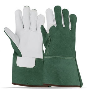 Gants de travail en cuir robustes, unisexes, résistants à la chaleur, toutes saisons, avec pouce renforcé pour la soudure - Product Image 2