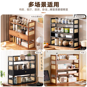 <b>Desktop</b> multi-functional storage rack, multi-tiered <b>shelf</b>, office tiered rack, cup holder, organizer, storage rack, small - Product Image 4
