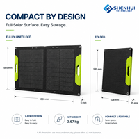 Panneau solaire pliable 100W pour camping en extérieur, design portable, étanche, pour camping-car, générateur solaire hors réseau, chargeur