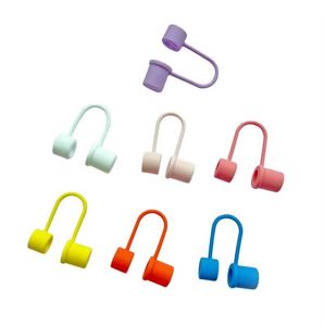 New Solid Color Eco-Friendly Eec Certified Food-Grade Silicone Straw Stoppers Dust Proof 8/10mm (0.31in) Home Use <b>Drinkware</b> - Product Image 1