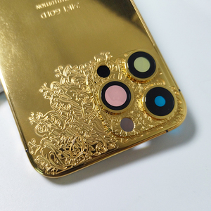 Custodia per telefono cellulare con motivo intaglio profondo di Design squisito custodia per personalizzazione di alta qualità cornice placcata in oro - Product Image 6