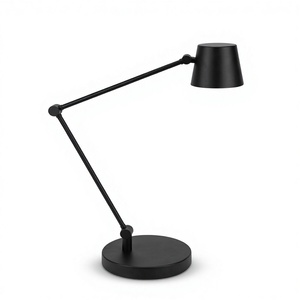 Minimalist Black Metal Desk Lamp Adjustable Arm Cone Shade E27 LED Reading Room Table <b>Light</b> - Product Image 1