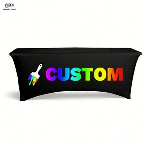 Fitted Waterproof Simple <b>Outdoor</b> Home <b>Table</b> Cloths Custom Logo Size Printed Fabric 100% Polyester Rectangular Durable Elasticity - Product Image 5