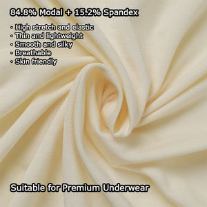 Shanhao Bora kain rajut Jersey spandeks organik ramah lingkungan 80S 30D 155gsm meregang Tinggi tipis halus anti-bakteri - Product Image 2