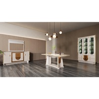 Meuble buffet de salle à manger en bois de luxe moderne, console de rangement contemporaine pour la maison, armoire de salon avec miroir
