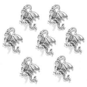 Ciondolo in lega di 7 colori drago volante per bracciale collana portachiavi ciondolo fai da te accessori per gioielli che fanno 18*15mm D814 - Product Image 6