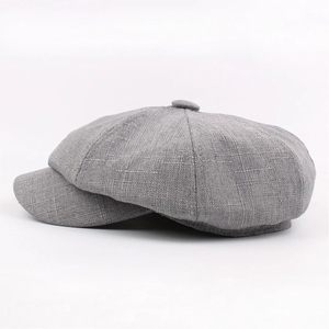 Gorro octogonal de lino y algodón para verano, boina para mujer, parasol, sombreros de pintor, gorro de periódico para niño, para exteriores - Product Image 4