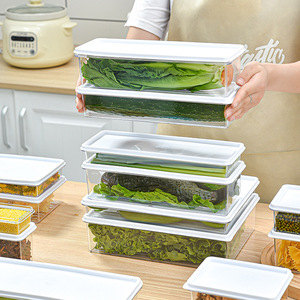 Sanga Good Price <b>Kitchen</b> Refrigerator Transparent Plastic Stackable <b>Storage</b> Box Food <b>Storage</b> & <b>Container</b> With Lid - Product Image 3