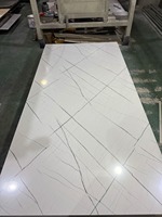 Panneau mural en feuille de marbre PVC brillant, écologique, imperméable, ignifuge, revêtement décoratif