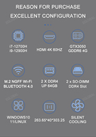 Eglobal F10 Gamer PC I9 12900H I7 12700H RTX3050 I9 13900H RTX4060 8G Gaming MINI PC 2xDDR4 Win11 Desktop Computer 3x4K WiFi6