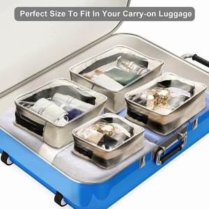 Sacs de voyage multifonctionnels transparents à fermeture éclair multi-tailles pour emballer les cosmétiques, à prix abordable - Product Image 5