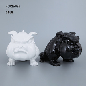 Escultura Decorativa de Resina Personalizada, Escultura de Perro Diablo Rojo, Estatua de <span class=keywords><strong>Bulldog</strong></span> - Product Image 6