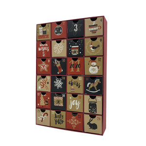 2020 <span class=keywords><strong>Amazon</strong></span> hot sale ready to fill custom promotional Christmas 24 drawer boxes advent calendar - Product Image 4