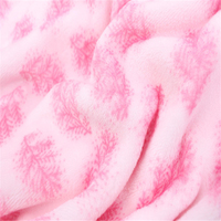 Peignoir thermique respirant en polaire rose clair à imprimé feuilles pour femme, à capuche, avec ceinture, longueur genou, doux, pour la maison, automne-hiver