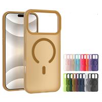 Coque de téléphone magnétique antichoc en silicone mat pour iPhone 17 18 Pro, compatible avec la recharge sans fil, pour iPhone 16 15 14 Pro