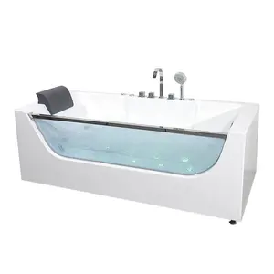 Bagno moderno Hotel Design semplice Freestanding acrilico massaggio Freestanding vasca da bagno con vasca da bagno cuscini