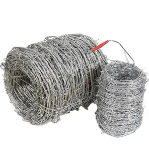 14 gauge 50 kg galvanized barbed wire used for fence protection