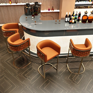 Taburetes de Bar <span class=keywords><strong>con</strong></span> <span class=keywords><strong>Respaldo</strong></span>, Taburetes de Barra <span class=keywords><strong>para</strong></span> el Hogar, Barra de Cocina, Isla de Cocina, Restaurante, Desayuno - Product Image 4