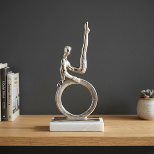 Jaffs Exports Modern Silver Aluminium <b>Figurative</b> Sculpture Handmade Artistic Tabletop Decor Eco-Friendly Durable 3-Piece Set - Product Image 3