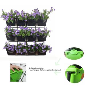 Maceta Vertical de Plástico con Autorriego para Jardín, para Montar <span class=keywords><strong>en</strong></span> la <span class=keywords><strong>Pared</strong></span>, Apilable - Product Image 2