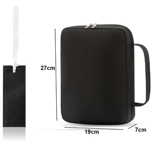 Funda para Biblia Oxford con diseño floral, bolsillo trasero con cremallera, asa y marcapáginas - Bolsa portátil para Biblia para <span class=keywords><strong>mujer</strong></span> - Product Image 4