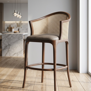 Indoor/<b>Outdoor</b> Hotel and Bar Chair with Wooden Side Table Industrial Iron Frame Modern Design Versatile for Restaurant Home Use - Product Image 2