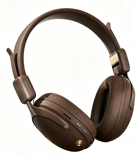 Trendy Retro Metal BT5.4 Headset HiFi Low Latency 50H Playtime LED IPX4 Waterproof Foldable Portable Compatible Phones/PC OEM