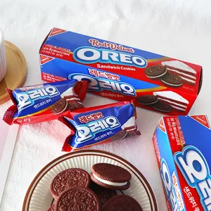 Quặng O Nhập Khẩu Từ Hàn Quốc Kỳ Lạ Đồ Ăn Nhẹ Màu Đỏ Nhung Bánh Hình Dạng Sô Cô La Có Hương Vị Bánh Sandwich Bánh Quy Và Cookie 94G - Product Image 4