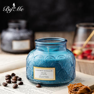 Bougies parfumées en verre gaufré et acier inoxydable, format petit tambour, du fabricant, pour festivals, Diwali, en cire de soja, aromathérapie, vente en gros - Product Image 5