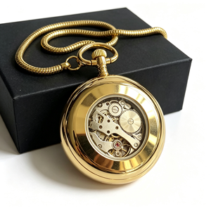 Reloj de Bolsillo Vintage al por Mayor, de Lujo, Estilo Antiguo, con Esfera Abierta, de Latón y Bronce, Mecánico, de Cuerda Manual, para Hombre - Product Image 6