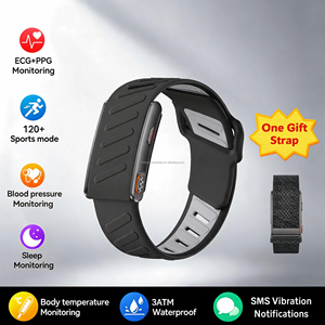 Pulsera Inteligente ECG Sin Pantalla, 180mAh, 15 Días de Batería, Resistente al Agua 3ATM, Monitor de Ritmo Cardíaco, SpO2, Podómetro, Monitor de Sueño, Fitness, <span class=keywords><strong>Android</strong></span> - Product Image 1