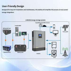 Lvnoon 51.2V 280ah 314Ah 15kwh Bateria Caso OEM Fácil Instalação DIY kit, com inteligente jkbms 16S1P bateria caixa LiFePO4 bateria - Product Image 5