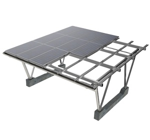 Système de carport solaire étanche en profilés d'aluminium, structure alimentée pour montage de carport solaire étanche, prix de gros compétitif - Product Image 1