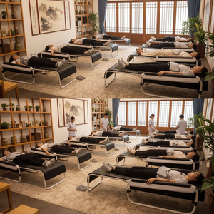 Mesa de Massagem Térmica Infravermelha Elétrica Dobrável Coreana com Rolo de Jade para Tração da Coluna V3 V4 V6 - Modelo Profissional de Fábrica - Product Image 2