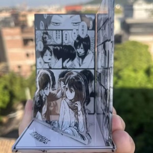 Panneau décoratif en acrylique Mikasa Ackerman Eren Jaeger, modèle de scène créatif, ornement de bureau, personnage d'anime, cadeau pour les fans - Product Image 2