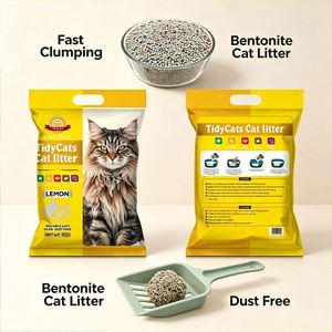 Litière pour chats en bentonite Sand Cat Factory, vente en gros, contrôle des odeurs, lavande, 99 % sans poussière, hautement absorbante, arena para gatos - Product Image 1