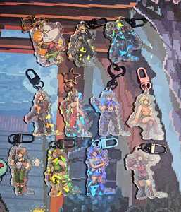 OEM ODM Charm Acrílico de Personajes de <span class=keywords><strong>Resident</strong></span> <span class=keywords><strong>Evil</strong></span> con Pixel Art: Leon Kennedy, Ashley Graham, Ada Wong, Rebecca, Jill, Chris Wesker - Product Image 1