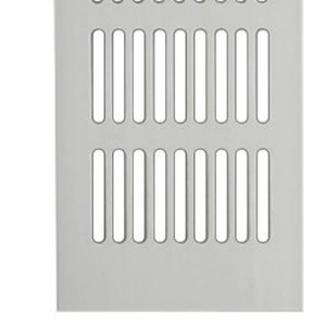 Aluminum Breathable Mesh Ventilation Panel Rectangle Wall Mounted <b>Wardrobe</b> <b>Storage</b> Organizer Silver Black - Product Image 2