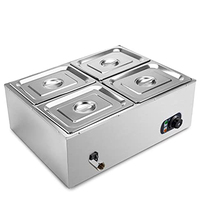 Haute qualité électrique 4 Pots chocolat fondre Machine Buffet soupe chauffe-aliments bureau Portable Bain Marie