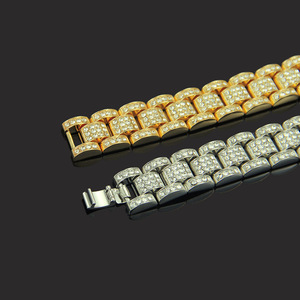 Hot Selling Popular Personalization Alloy Gold Silver Plated Chain <b>Bracelet</b> Hiphop Simple Versatile Light Luxury Men's <b>Bracelets</b> - Product Image 4