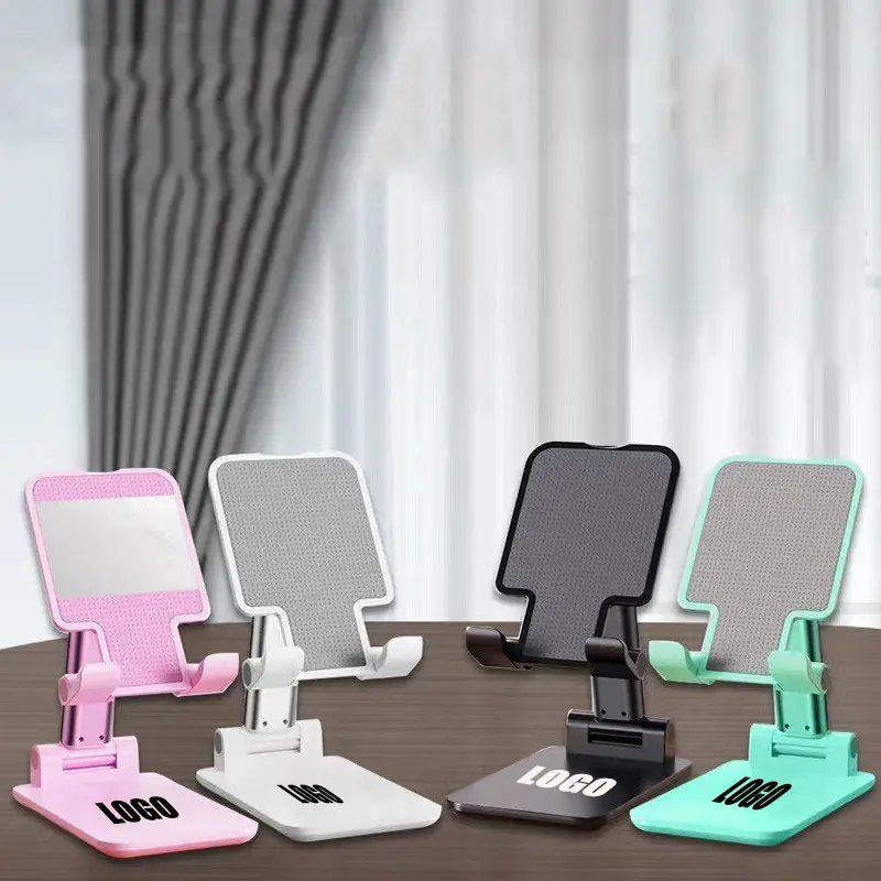 Özel Logo ayarlanabilir tutucu telefon tutucu cep Tablet masası kalın vaka dostu telefon tutucu standı cep telefonu standı plastik