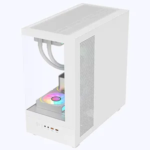 2023 New Design Spiel PC-Gehäuse Atx USB3.0 Computer gehäuse aus gehärtetem Glas mit ARGB-Lüfter